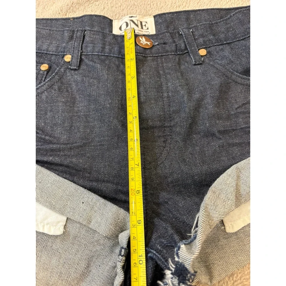One Teaspoon Bandits Dark Indigo Cut Off Mini Micro Denim Shorts High Rise 26/30